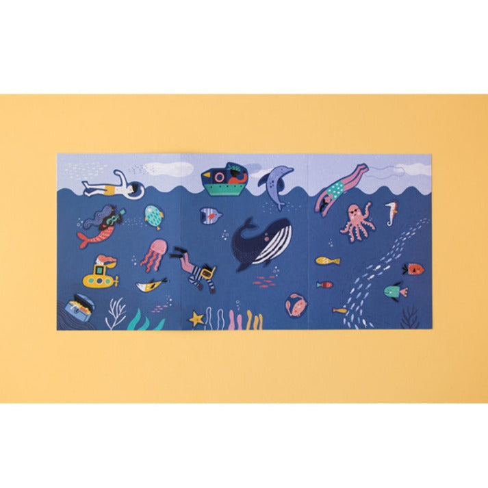 Krea-hæfte · Aktivitets-hæfte med fine illustrationer med hav-tema · Niedziella & Friends