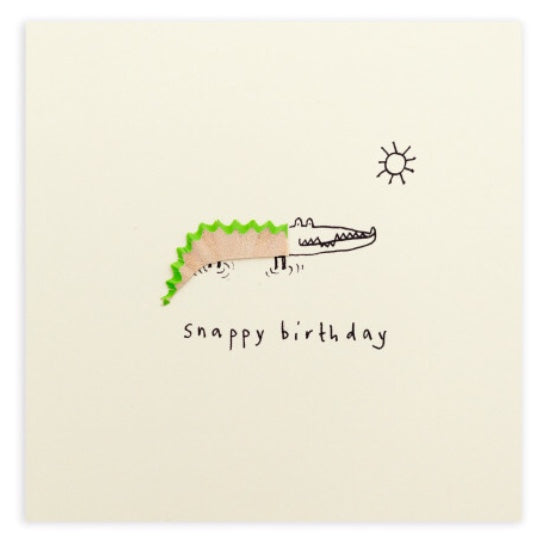Pencil Shavings Card • Fødselsdags-alligator (2445584302157)