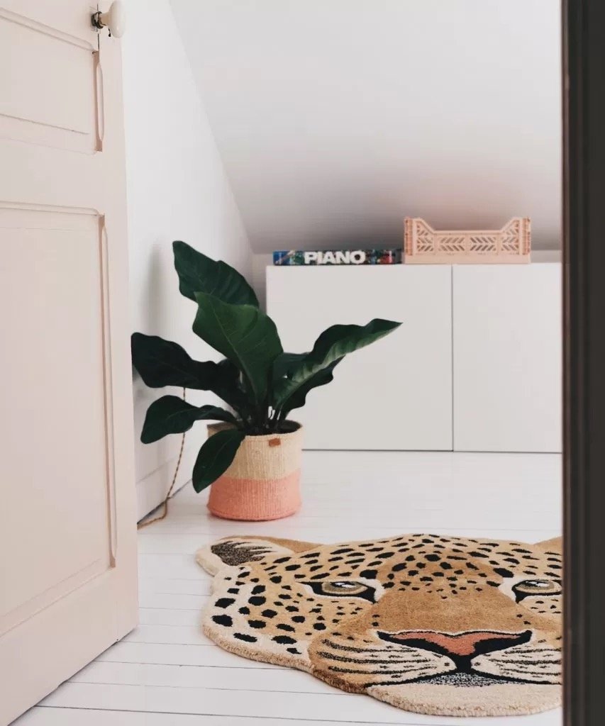 Håndlavet tæppe i uld | Tapis Amis Leopardhoved fra Doing Goods | Niedziella & Friends (6747207303322)