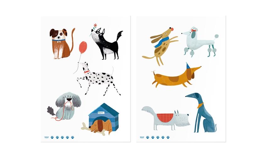 Børne-tattoveringer • hunde (5347518480538)