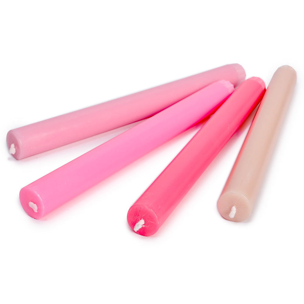 Lys i pink nuancer lavet i 100%ren stearin · Stort udvalg af lys hos Niedziella & Friends