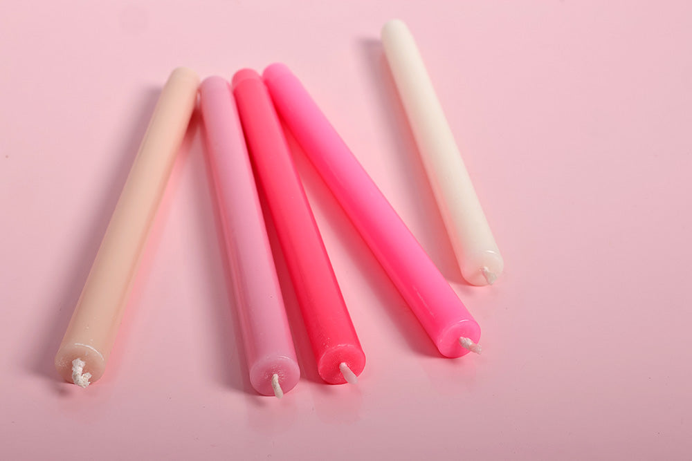 Lys til lysestage POP mini · nuancer af pink