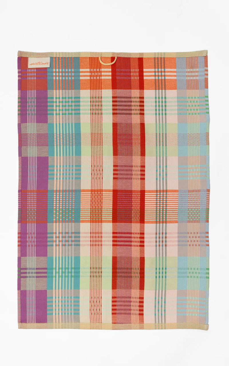 Bæredygtigt viskestykke med grafisk mønster i smukke farver · Lavet af garnrester fra tekstilindustrien · Designer af Foekje Fleur hos Niedziella & Friends