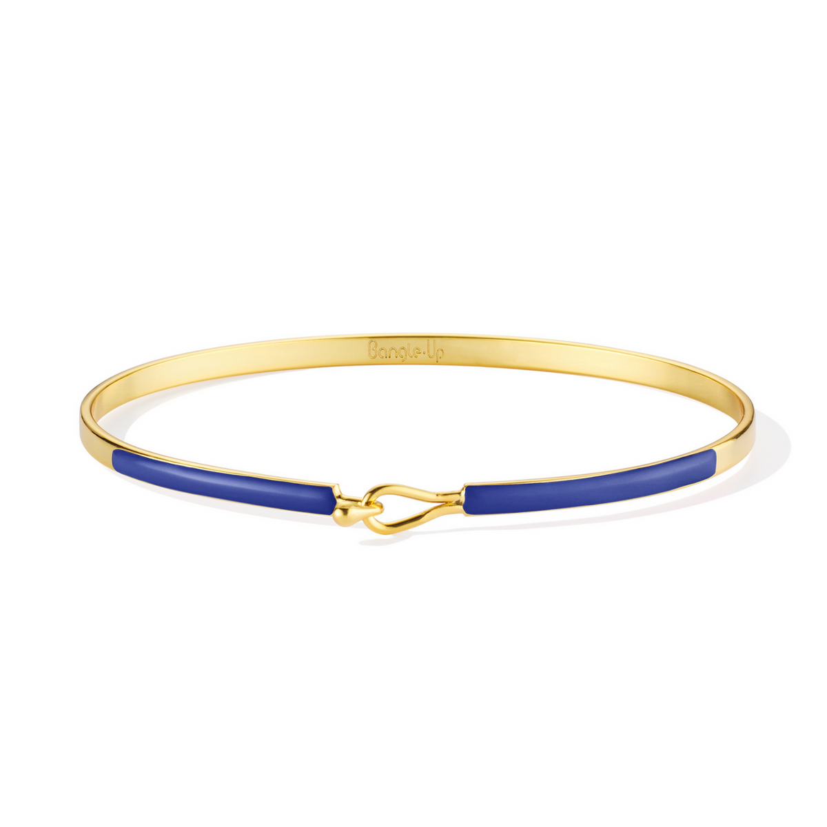 Lily armbånd forgyldt og med navy-blå emalje fra Bangle Up · Niedziella & Friends