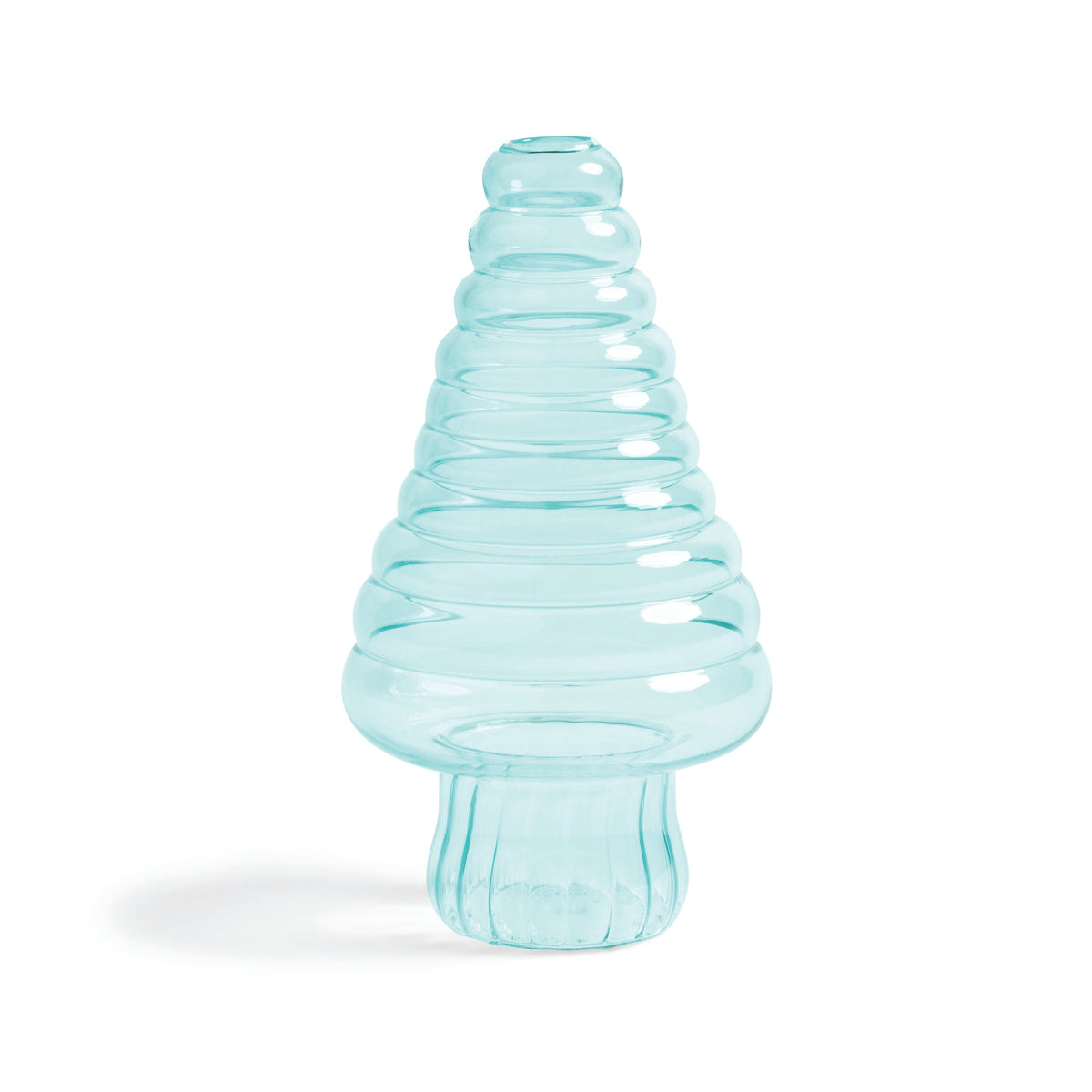 Vase i lyseblåt glas fra &Klevering Amsterdam · Formet som et mini-juletræ ·  Niedziella & Friends