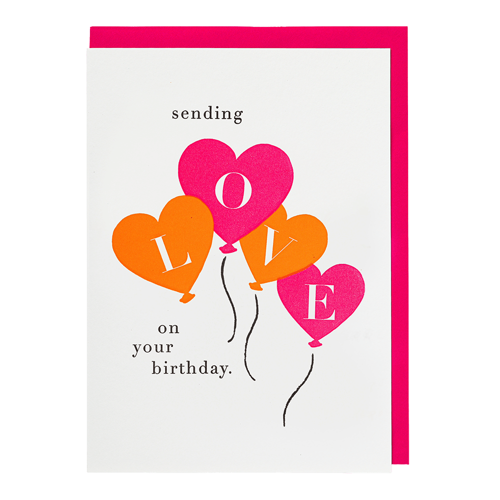 Sending Love Birthday • kort