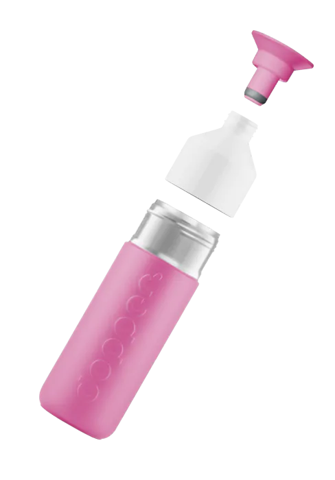 Prisvindende drikkedunk fra Dopper · pelican pink · Lavet i 90% genanvendeligt, rustfrit stål · Niedziella & Friends