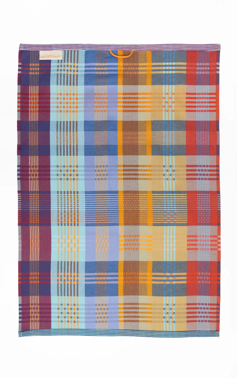 Bæredygtigt viskestykke med grafisk mønster i smukke farver · Lavet af garnrester fra tekstilindustrien · Designer af Foekje Fleur hos Niedziella & Friends