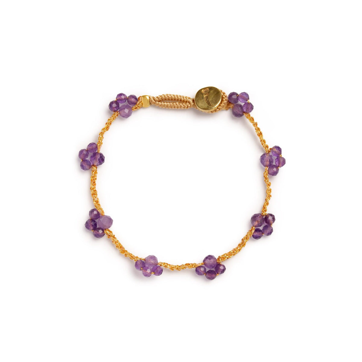 Håndlavet armbånd · Pippy Paw I farven amethyst fra IBU Jewels · hos Niedziella & Friends