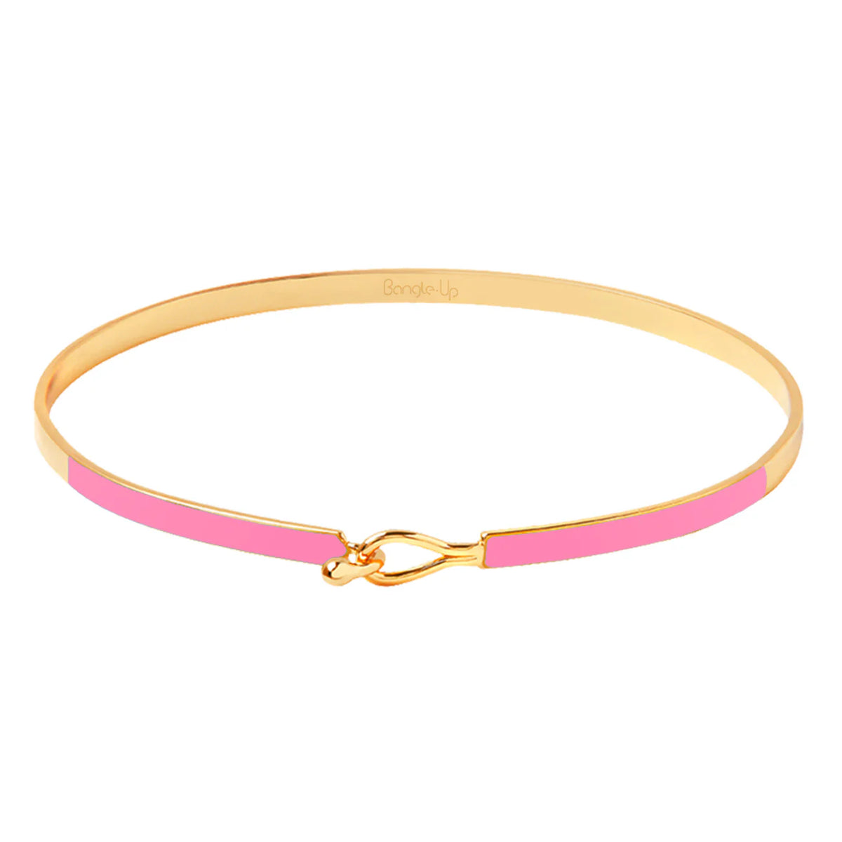 Lily-armbånd forgyldt og med pink emalje fra Bangle Up · Niedziella & Friends