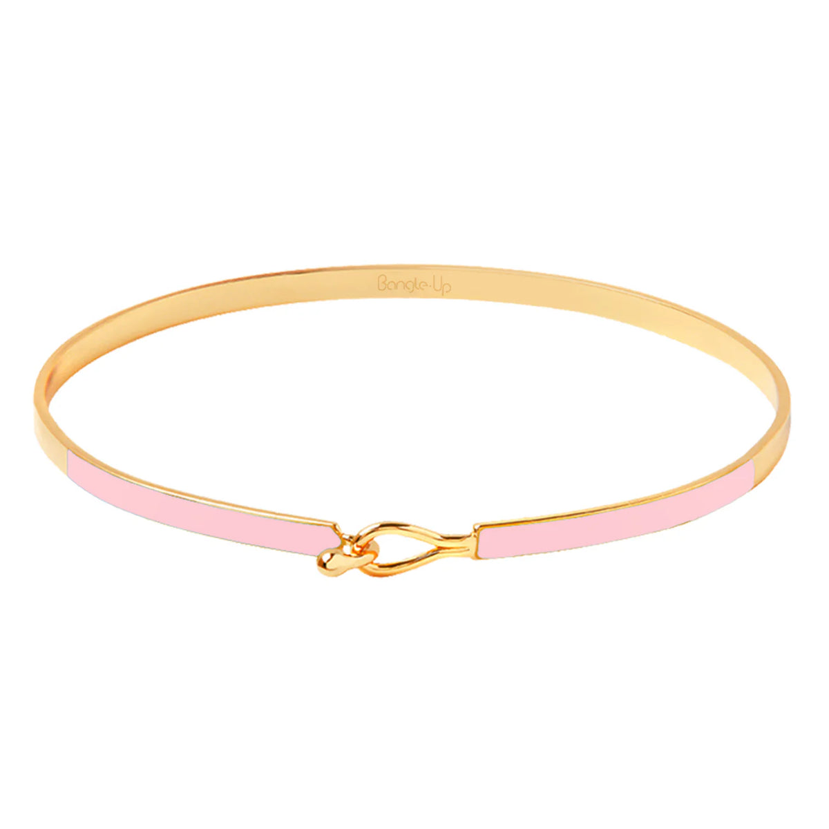 Lily-armbånd forgyldt og med pastel-lyserød emalje fra Bangle Up · Niedziella & Friends