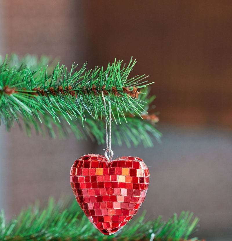 Disco-hjerte til at hænge på juletræet eller pynte i hjemmet året rundt · Niedziella & Friends