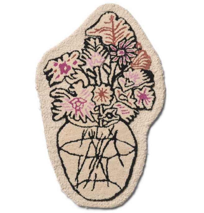 Blomsterbuket som vægtæppe · Håndtuftet uld fra Bongusta · Niedziella & Friends (7904890126564)