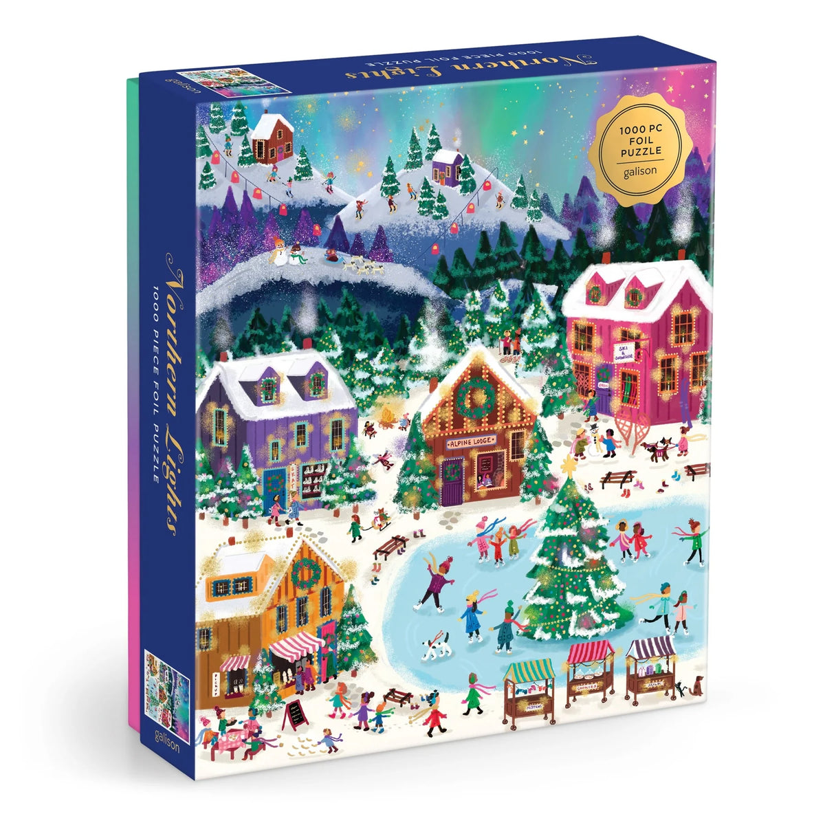 Stemningsfuldt puslespil med illustration af Joy Laforme puslespil Northern Lights fra Galison · Køb hos Niedziella & Friends