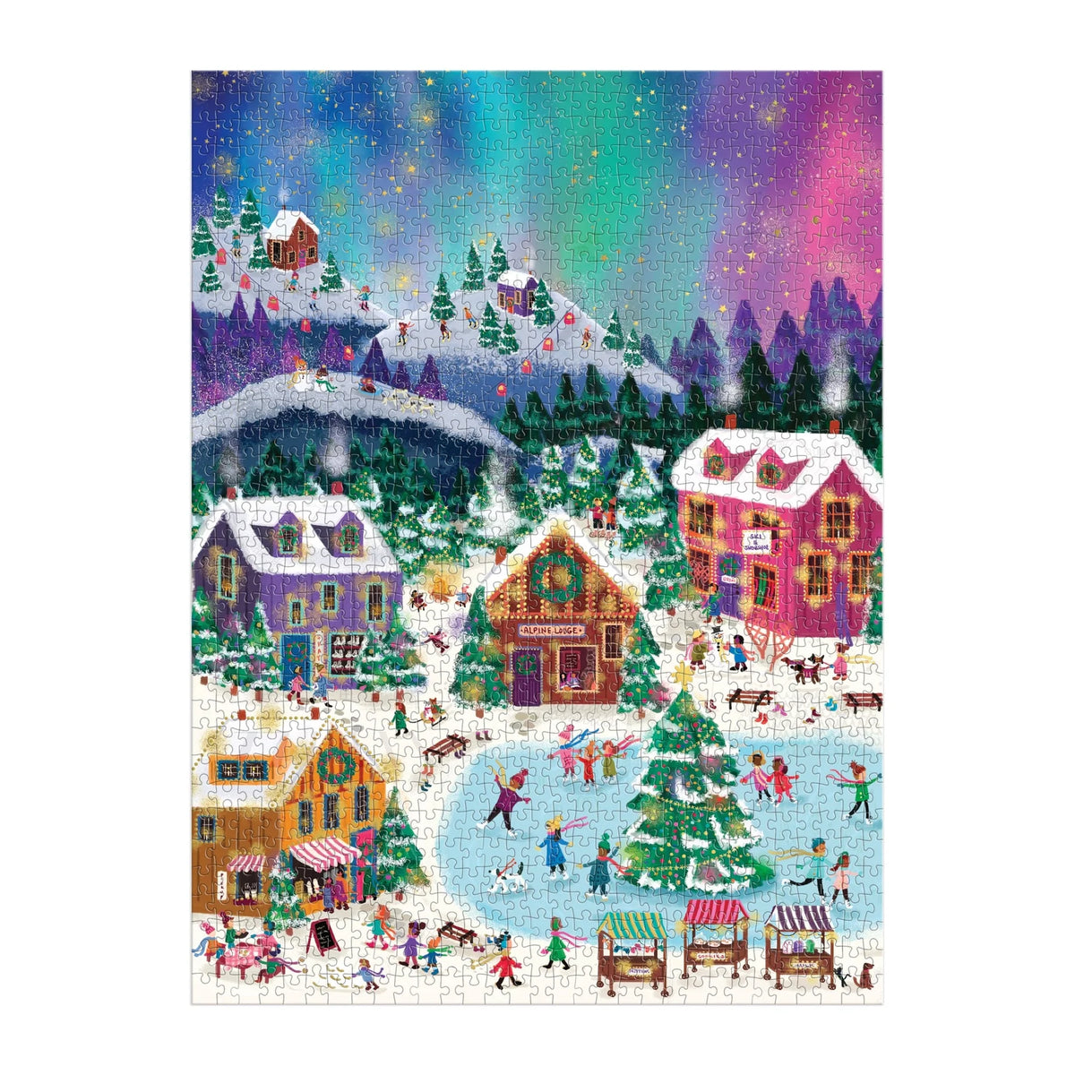 Stemningsfuldt puslespil med illustration af Joy Laforme puslespil Northern Lights fra Galison · Køb hos Niedziella & Friends