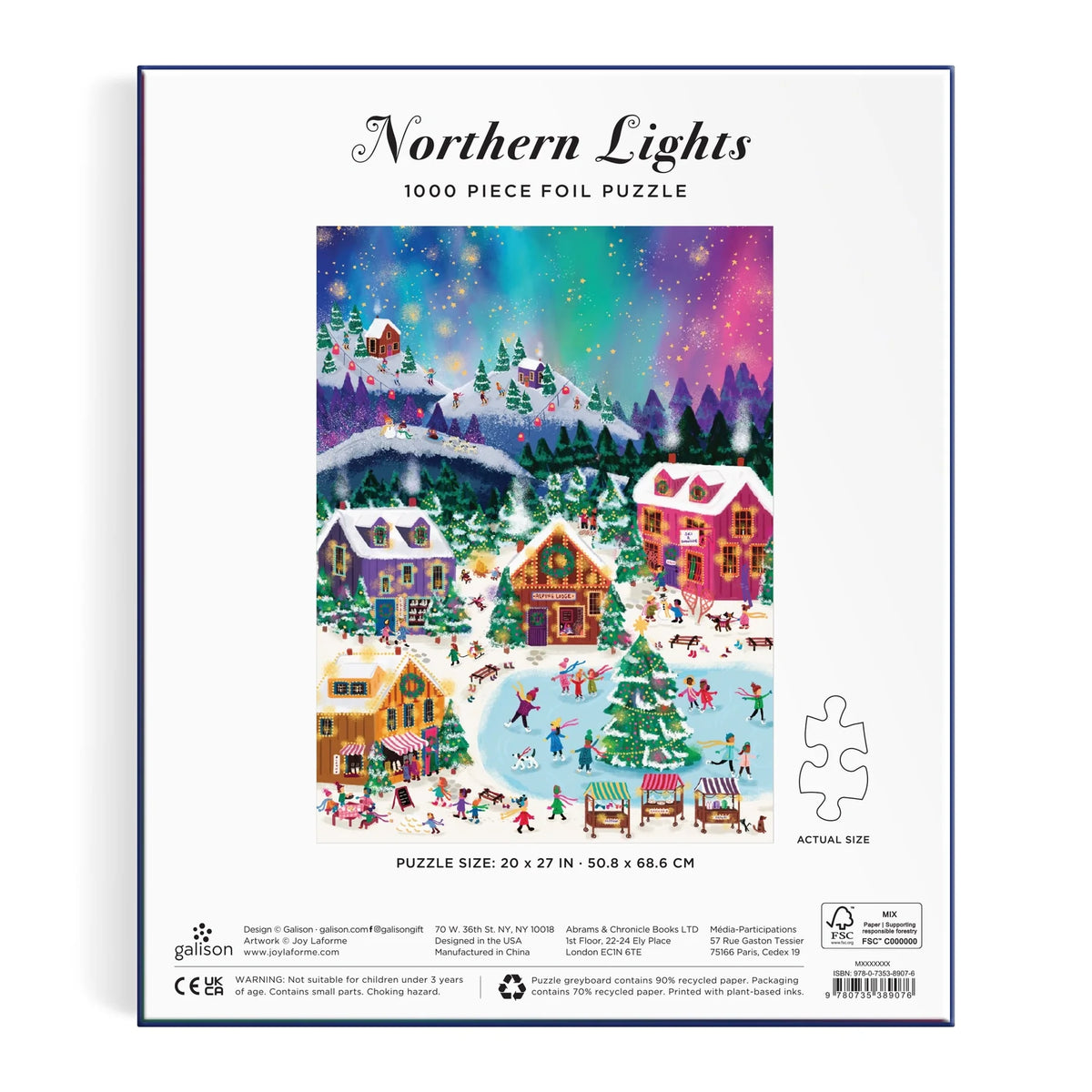 Stemningsfuldt puslespil med illustration af Joy Laforme puslespil Northern Lights fra Galison · Køb hos Niedziella & Friends