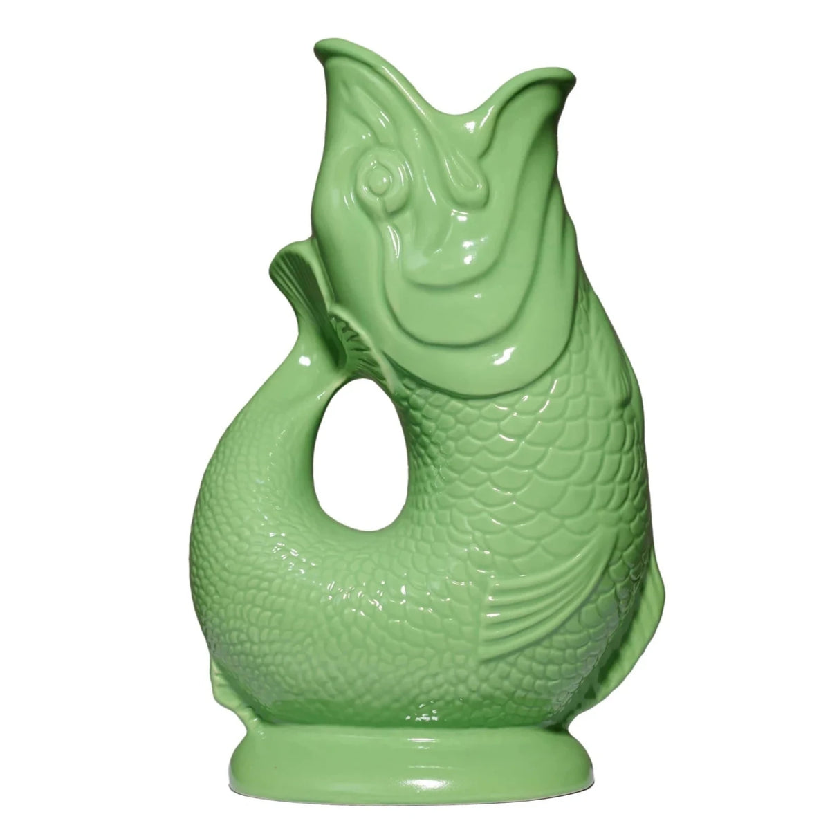 Gluggle Jug · Den originale britiske fiskekande · Apple green fiskekande fra The Gluggle Jug Factory · Niedziella & Friends