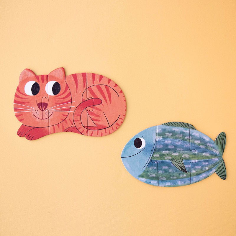 Puslespil med kæledyr til de mindste med fine illustrationer fra Londji · Niedziella & Friends