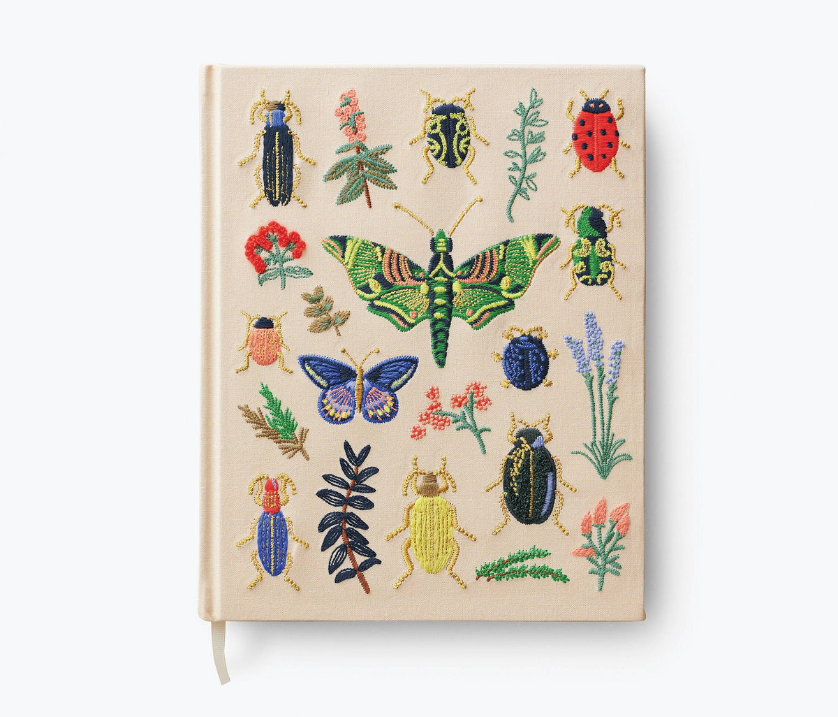 Smuk og elegant skitsebog med broderi fra Rifle Paper Co. Bogen har blanke sider · Hos Niedziella & Friends