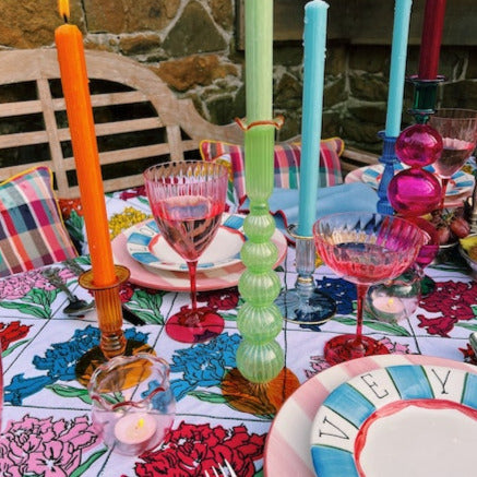 Smuk lysestage i mint-farvet glas · fra Anna & Nina · Passer til lys Ø2 · Niedziella & Friends (6841181175962)