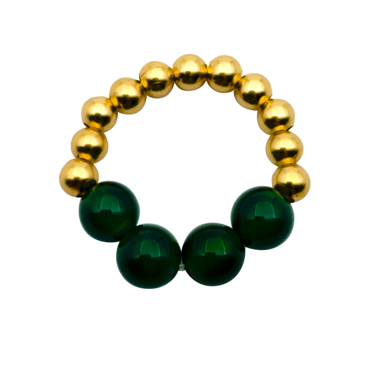 Håndlavet fingerring · Bo I farven green jade fra IBU Jewels · hos Niedziella & Friends