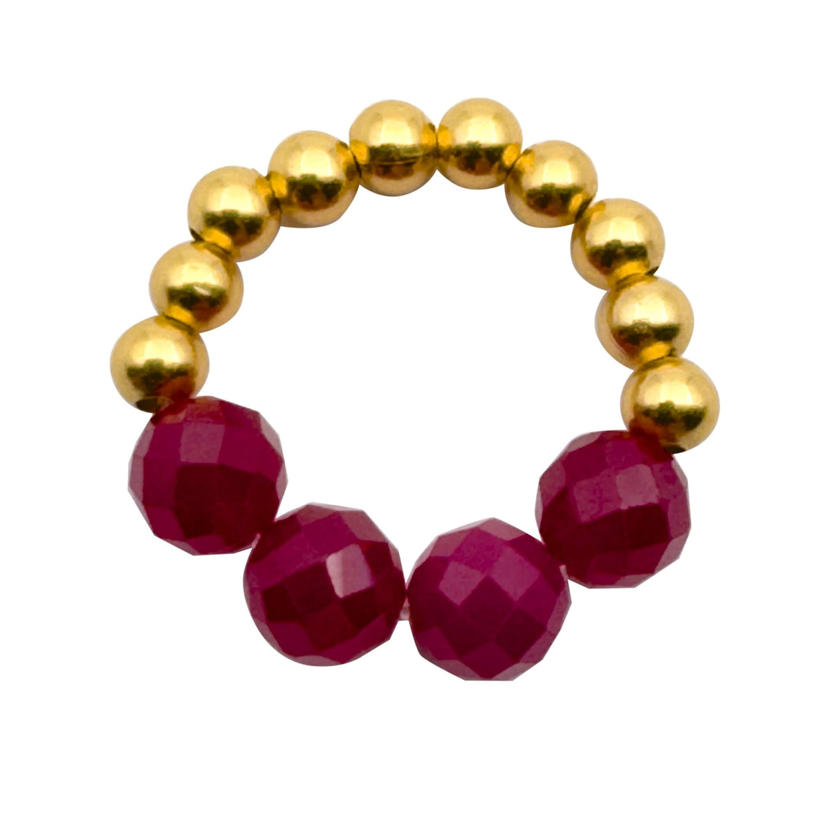 Håndlavet fingerring · Bo I farven cherry quarts fra IBU Jewels · hos Niedziella & Friends