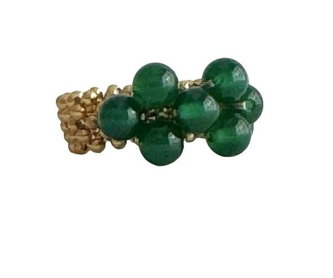 Håndlavet fingerring · Possy i farven green jade fra IBU Jewels · hos Niedziella & Friends