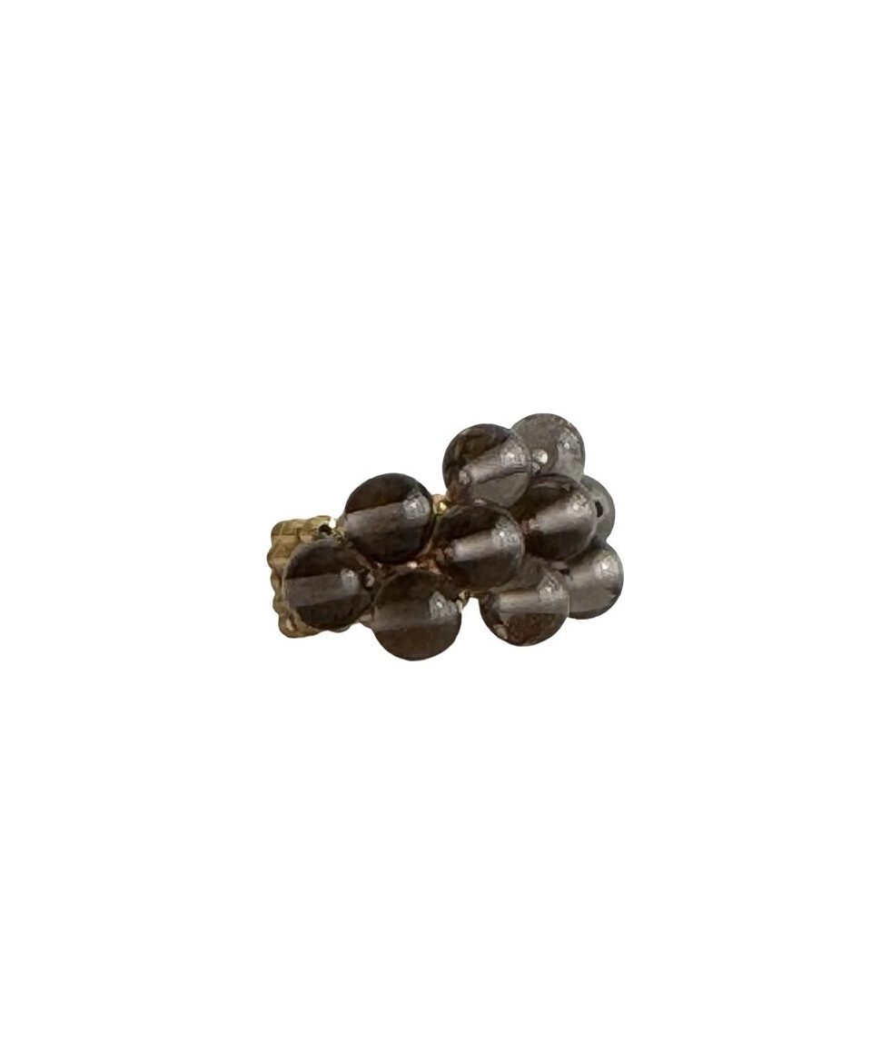 Håndlavet fingerring · Possy i farven smoky quartz fra IBU Jewels · hos Niedziella & Friends