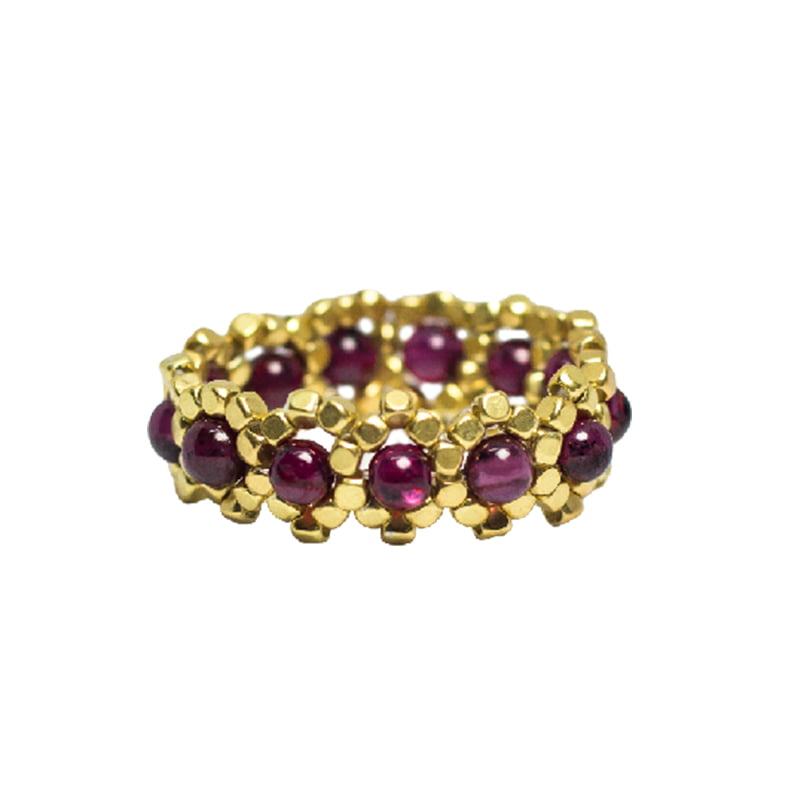Håndlavet fingerring · Princess i farven garnet fra IBU Jewels · hos Niedziella & Friends