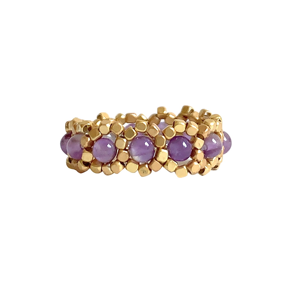 Håndlavet fingerring · Princess i farven amethyst fra IBU Jewels · hos Niedziella & Friends