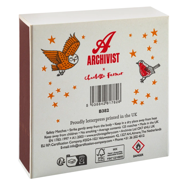 Dekorativ tændstiksæske med retro design fra Archivist Gallery · Niedziella & Friends