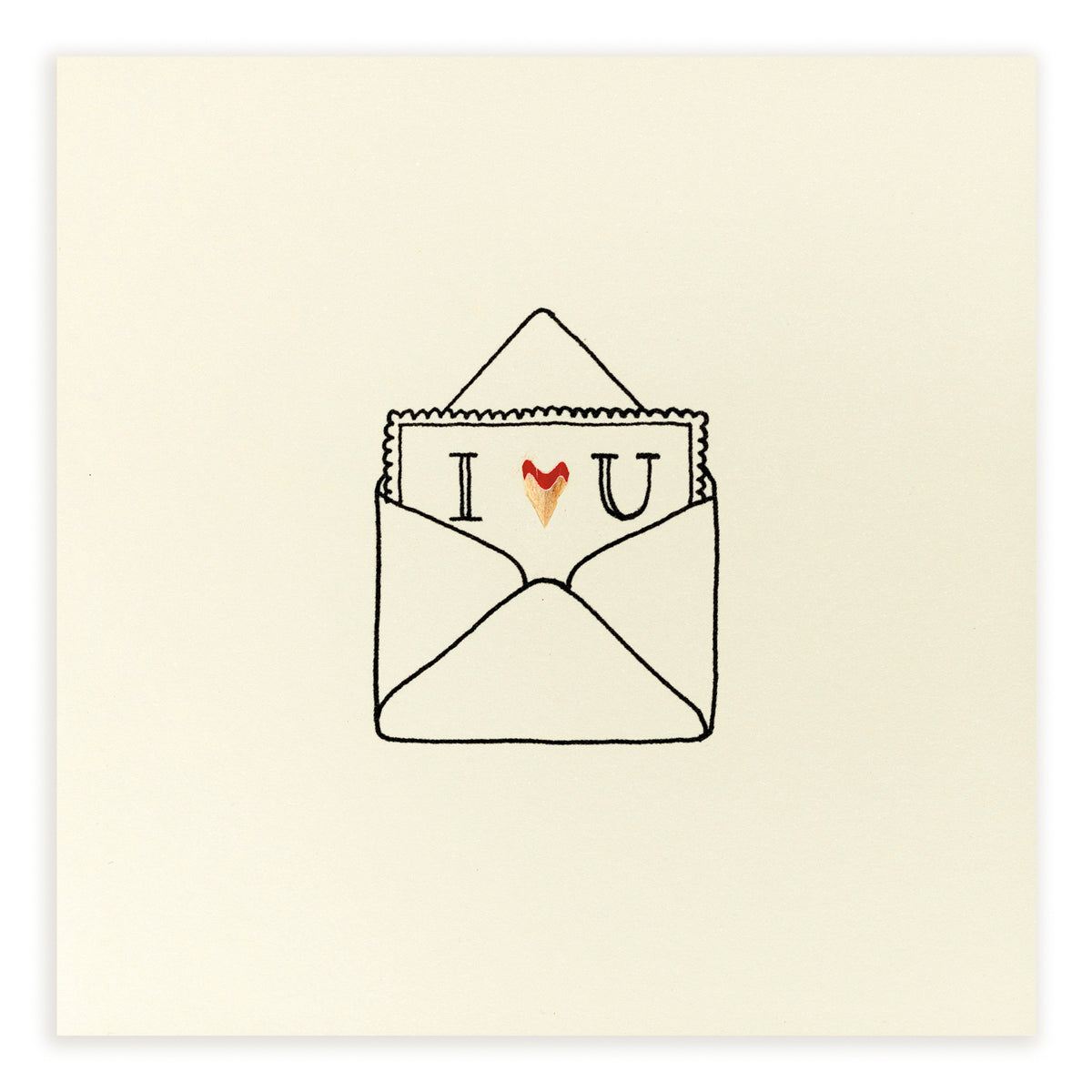 Pencil Shavings Card • I Love U