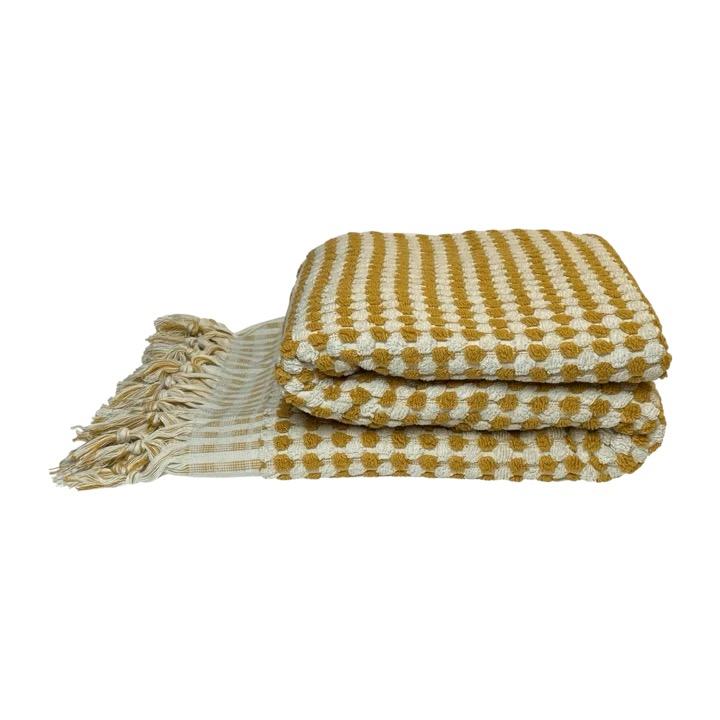 Badehåndklæde i bomuld fra Lykïa · farve karrygul · produceret i Tyrkiet · Niedziella & Friends (7462338429156)