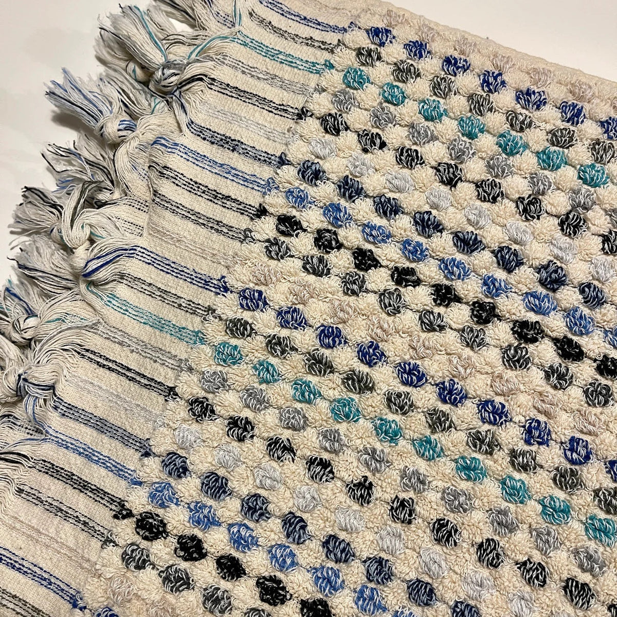 Badehåndklæde i bomuld fra Lykïa · blå multifarvet · produceret i Tyrkiet · Niedziella & Friends 