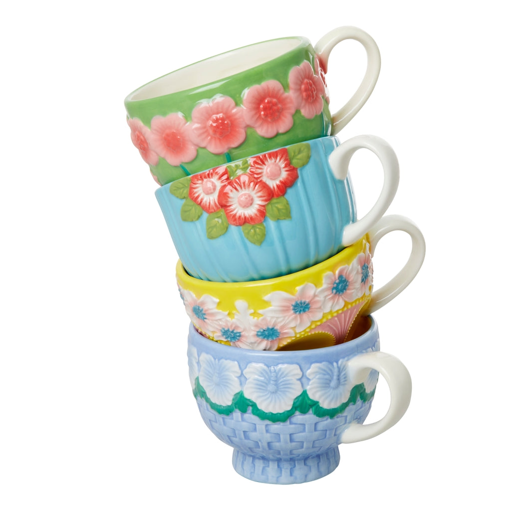 Pastelfarvet krus med blomster · Krus i keramik fra Rice · Niedziella & Friends  (7942501335268)
