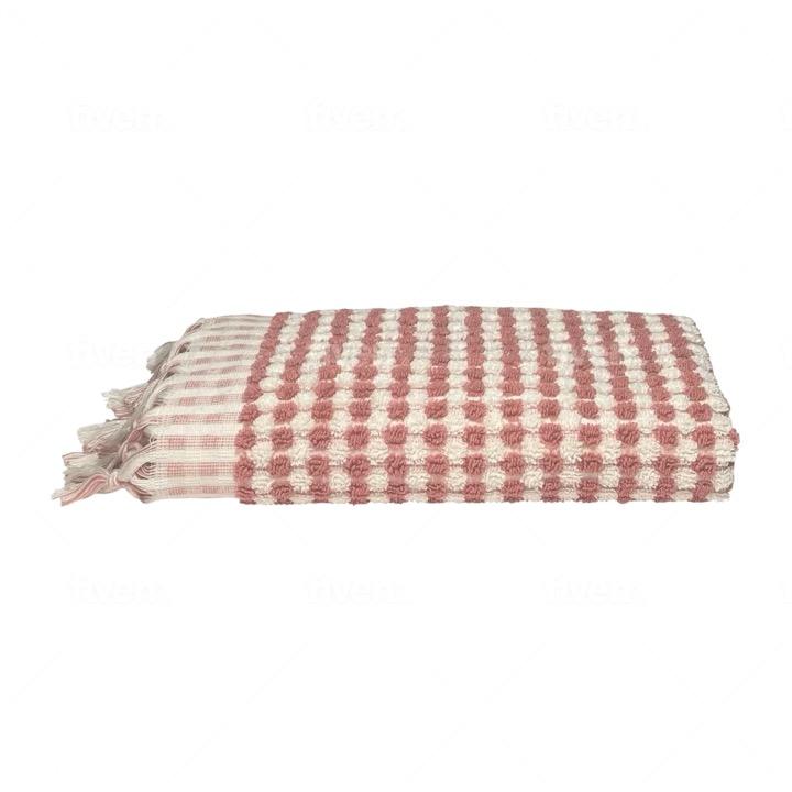 Gæstehåndklæde i bomuld fra Lykïa · farve rosa · produceret i Tyrkiet · Niedziella & Friends (7462334791908)