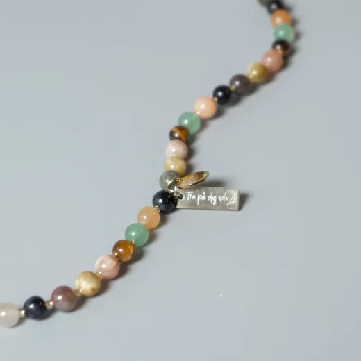 Halskæde med natursten i jordnære farver · Indie halskæde fra Lemosch · Niedziella & Friends (7954544591076)