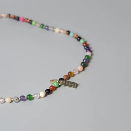 Halskæde med natursten i et væld af farver · Indie halskæde fra Lemosch · Niedziella & Friends (7954544165092)