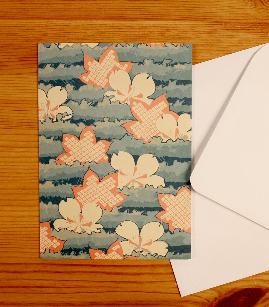 Japanese Style Card, Big Orange Flower (10950390222)