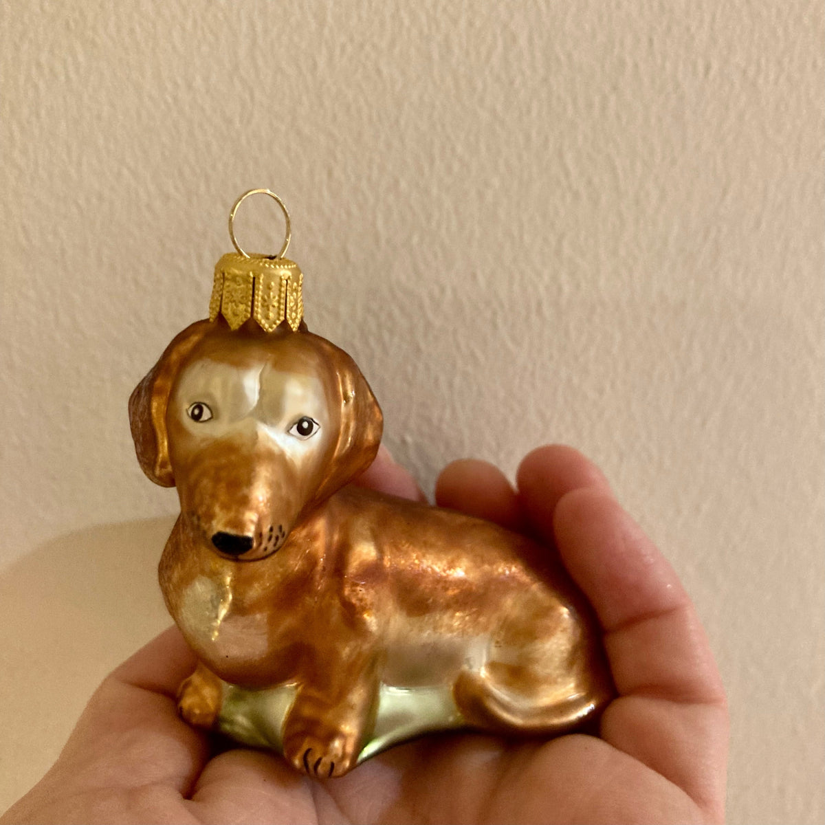 Håndlavet julekugle i glas · Gravhund · Niedziella & Friends (7860870283492)