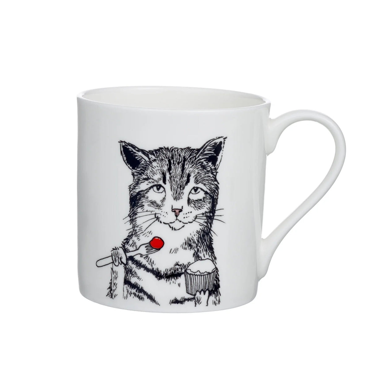 Krus i porcelæn med kat fra Jimbobart · Niedziella & Friends (7823892054244)
