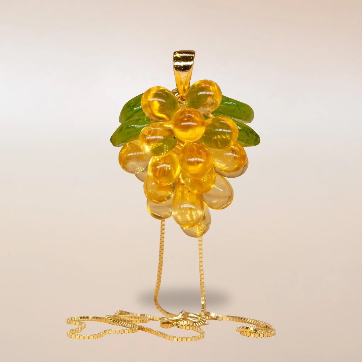Lucky Lemonade halskæde fra Annele · Smukke glasperler formet som en drueklase · Niedziella & Friends (7549635166436)