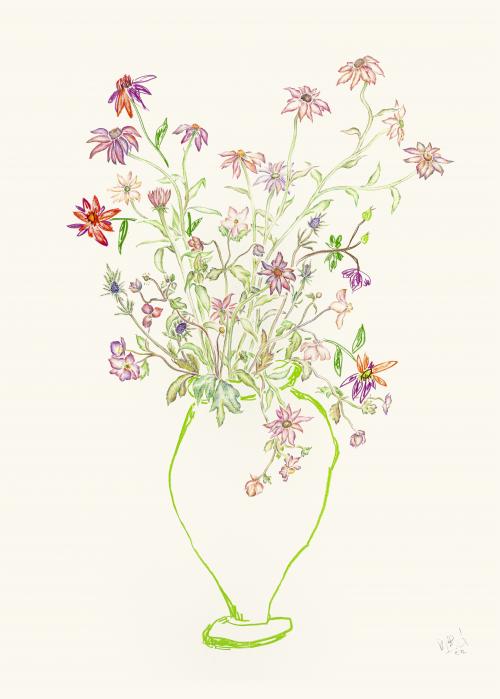 Print med blomster i smukke farver til gallerivæggen · Niedziella & Friends (7950970355940)