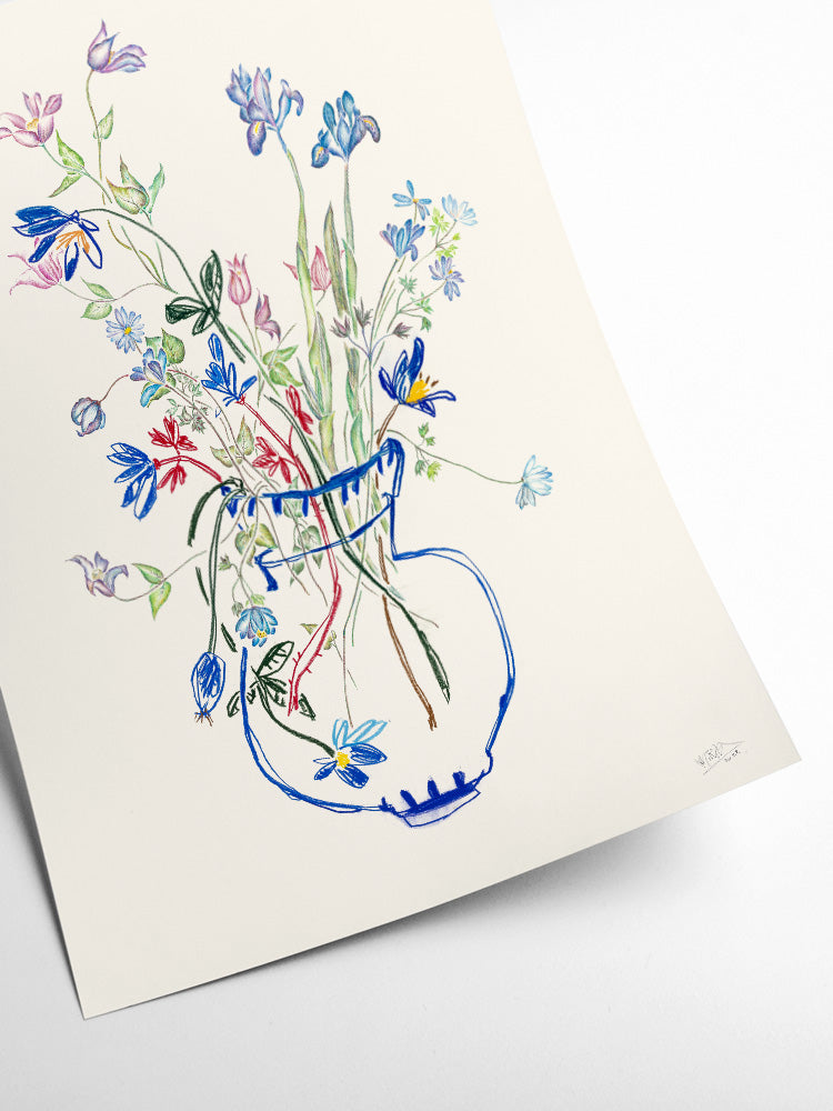 Print med blomster i smukke farver til gallerivæggen · Niedziella & Friends (7950965145828)