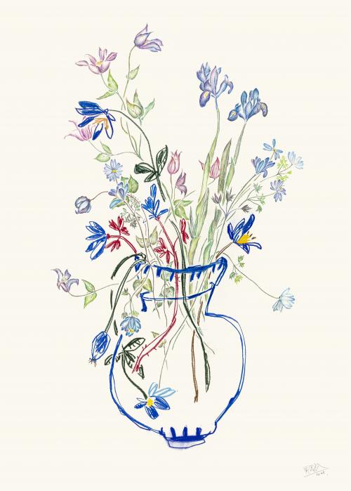 Print med blomster i smukke farver til gallerivæggen · Niedziella & Friends (7950965145828)