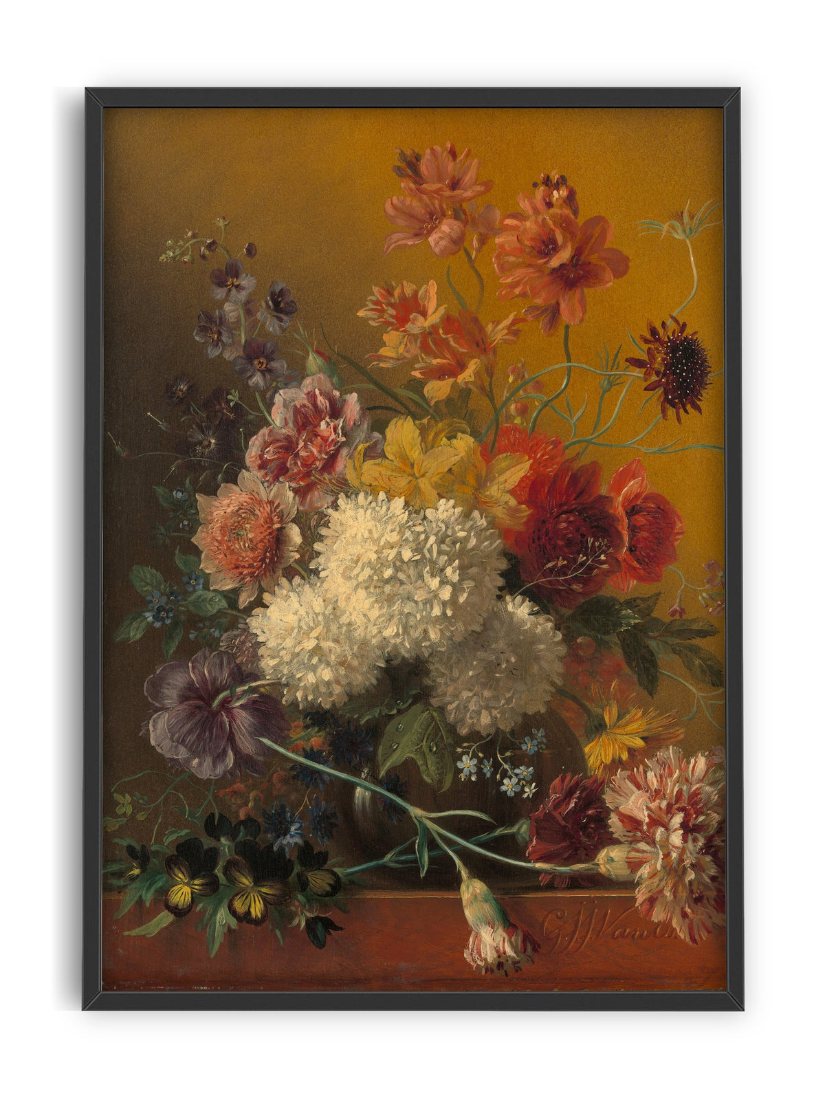 Kunstprint med klassisk blomster-dekoration · Niedziella & Friends (6652479242394)