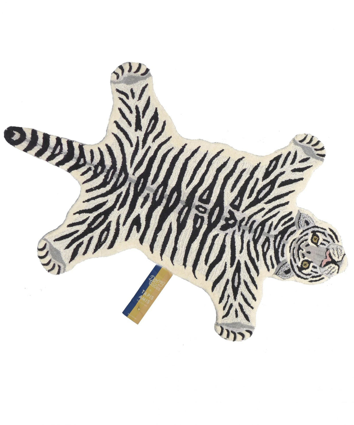 Håndlavet tæppe i uld | Tapis Amis · Hvid tiger fra Doing Goods | Niedziella & Friends (4743368573063)