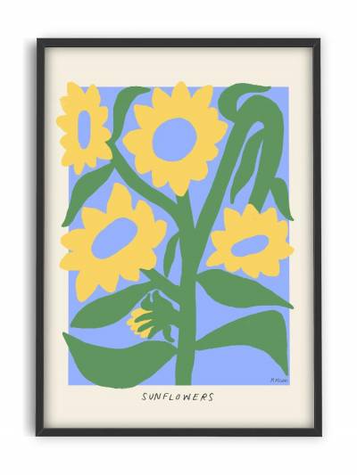 Print med solsikker til gallerivæggen · Niedziella & Friends (7945381478628)