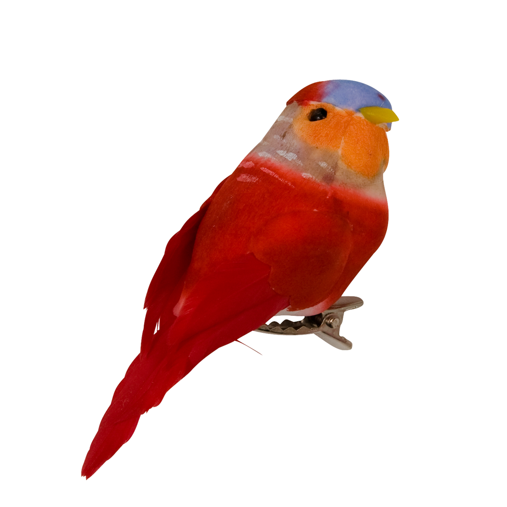 Deko-fugl på klip i rød · Påskepynt fra Rice · Niedziella & Friends (8354699215193)