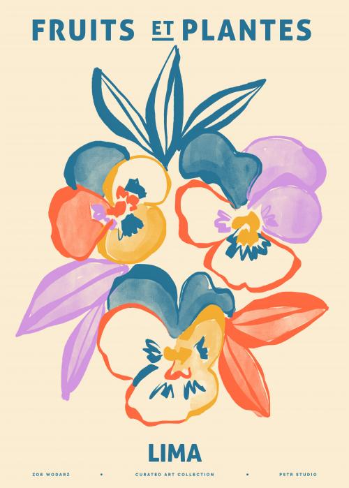 Print med blomster i smukke farver til gallerivæggen · Niedziella & Friends (7945419981028)